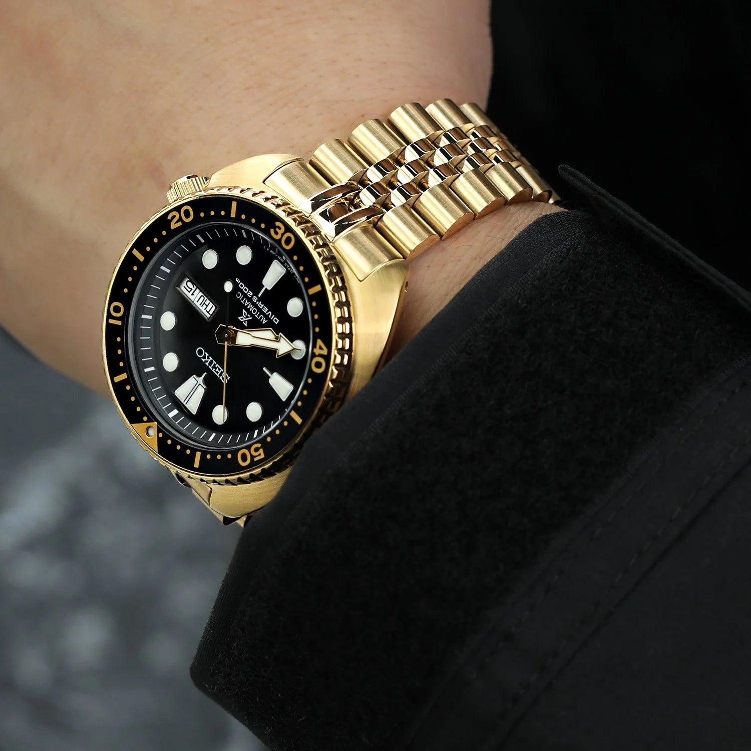 STRAPCODE Super J Louis JUB Gold for Seiko Gold Turtle SRPC44