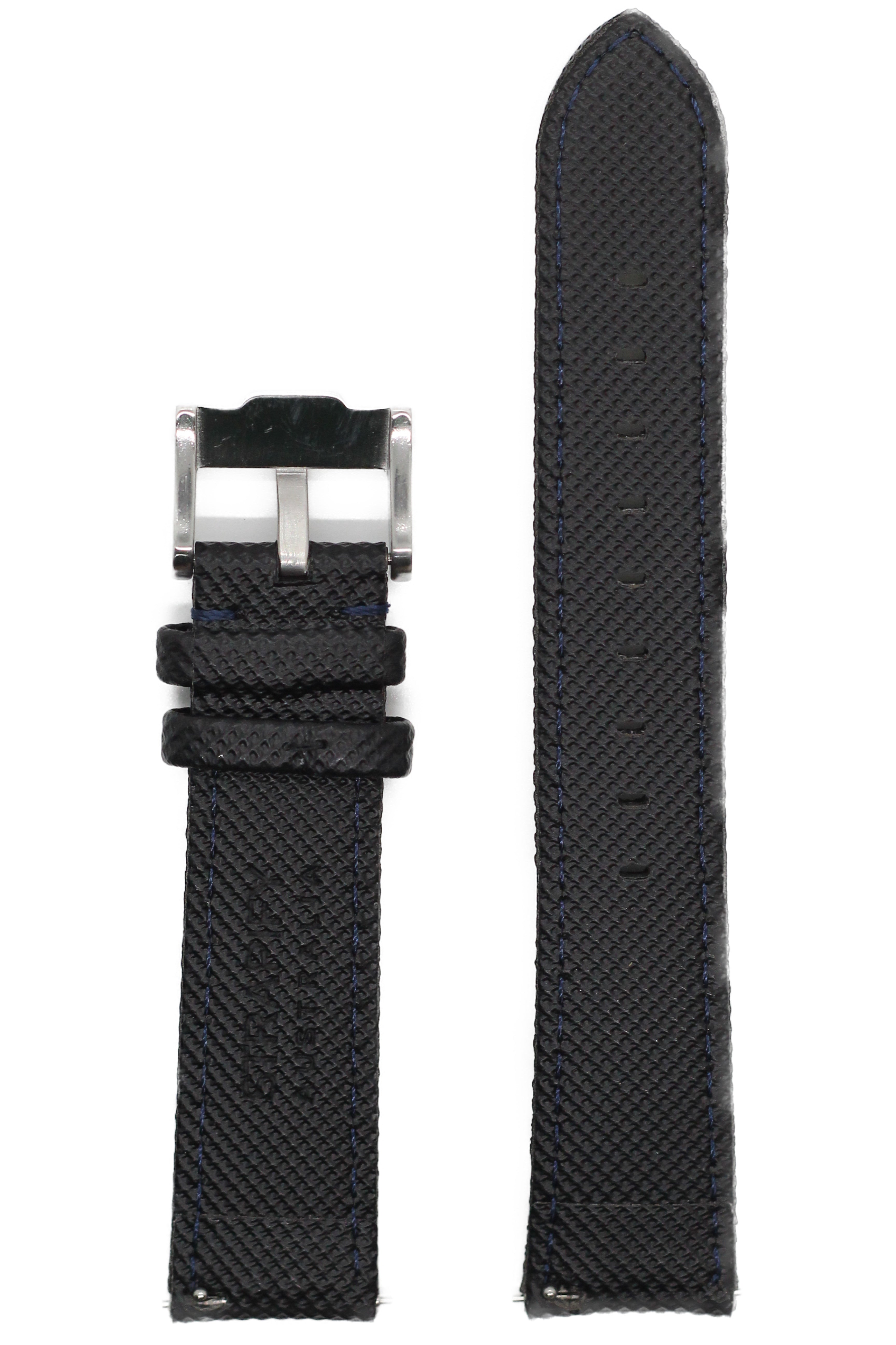 [Google Pixel] Sailcloth - Black | Navy Blue Stitching