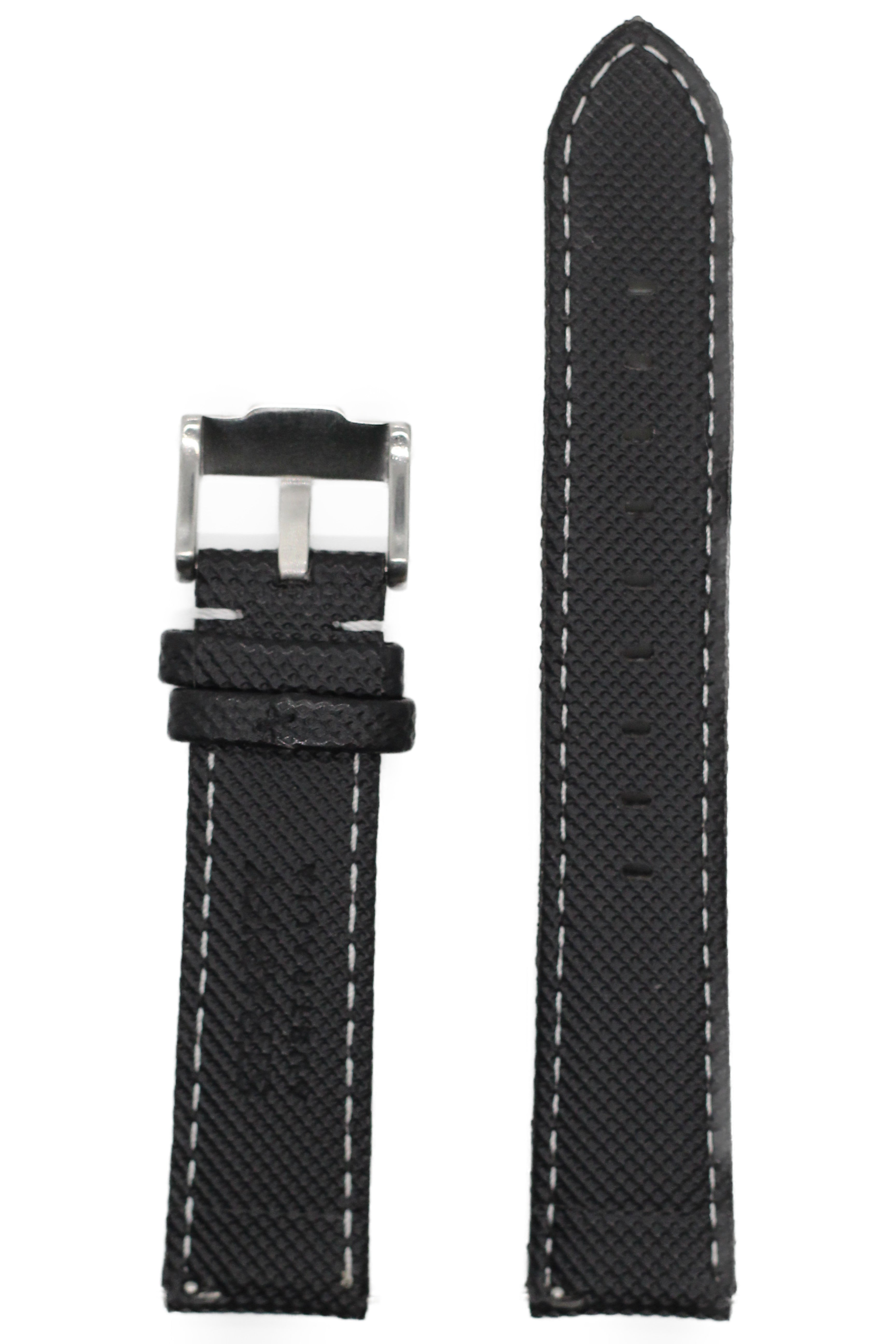 [Tissot Prx 40] Sailcloth - Black | White Stitching