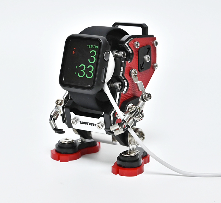 [RoboToys] Watch Stand - NanoBot - Saffiano Red