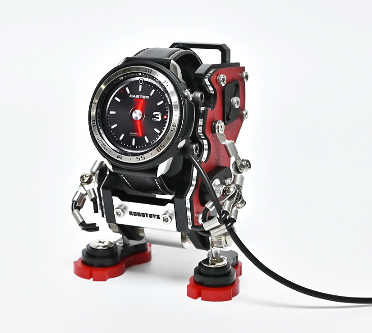 [RoboToys] Watch Stand - NanoBot - Saffiano Red