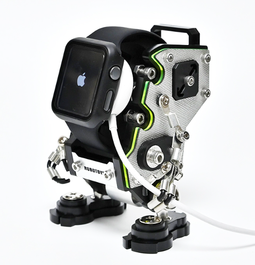 [RoboToys] Watch Stand - NanoBot - Saffiano Silver