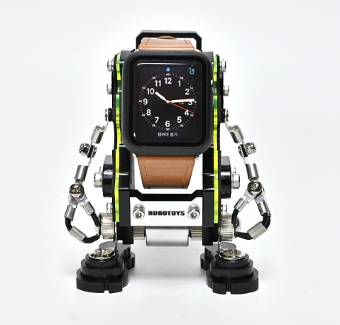 [RoboToys] Watch Stand - NanoBot - Saffiano Silver