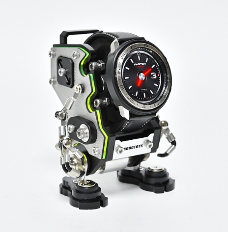 [RoboToys] Watch Stand - NanoBot - Saffiano Silver