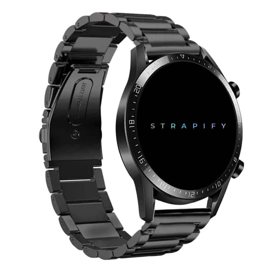 [Quick Release] Steel (Black) Deployment Clasp Watch Strap Replacement