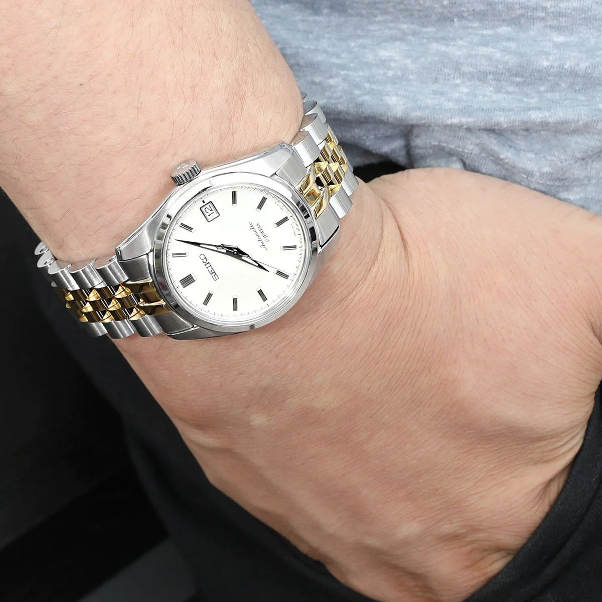 [STRAPCODE] Angus-J Jub Louis Bracelet for Seiko SARB035 - Silver / Gold