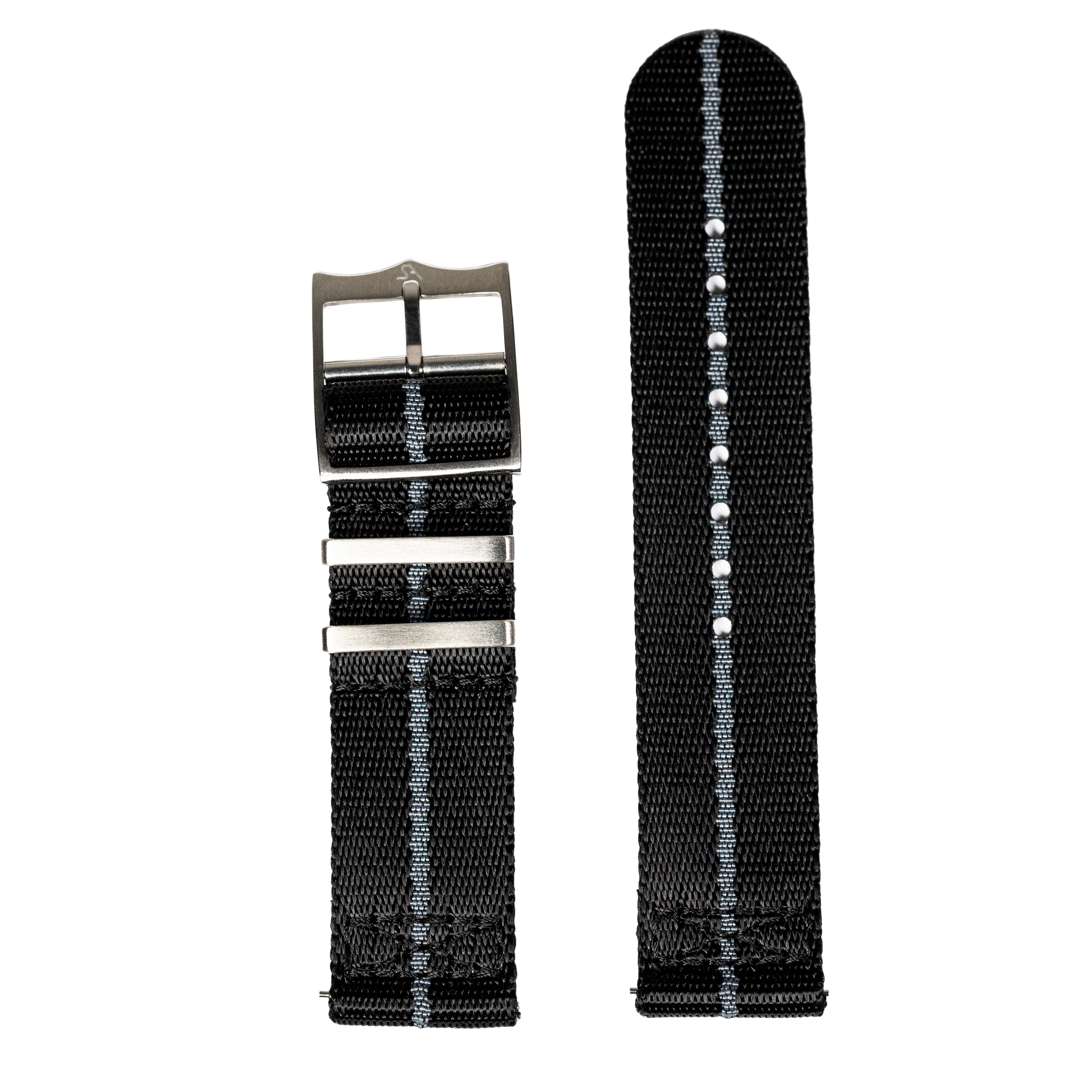 [Fitbit Versa 3 & 4/Sense 1 & 2] Supreme Militex - Black and Grey Stripe