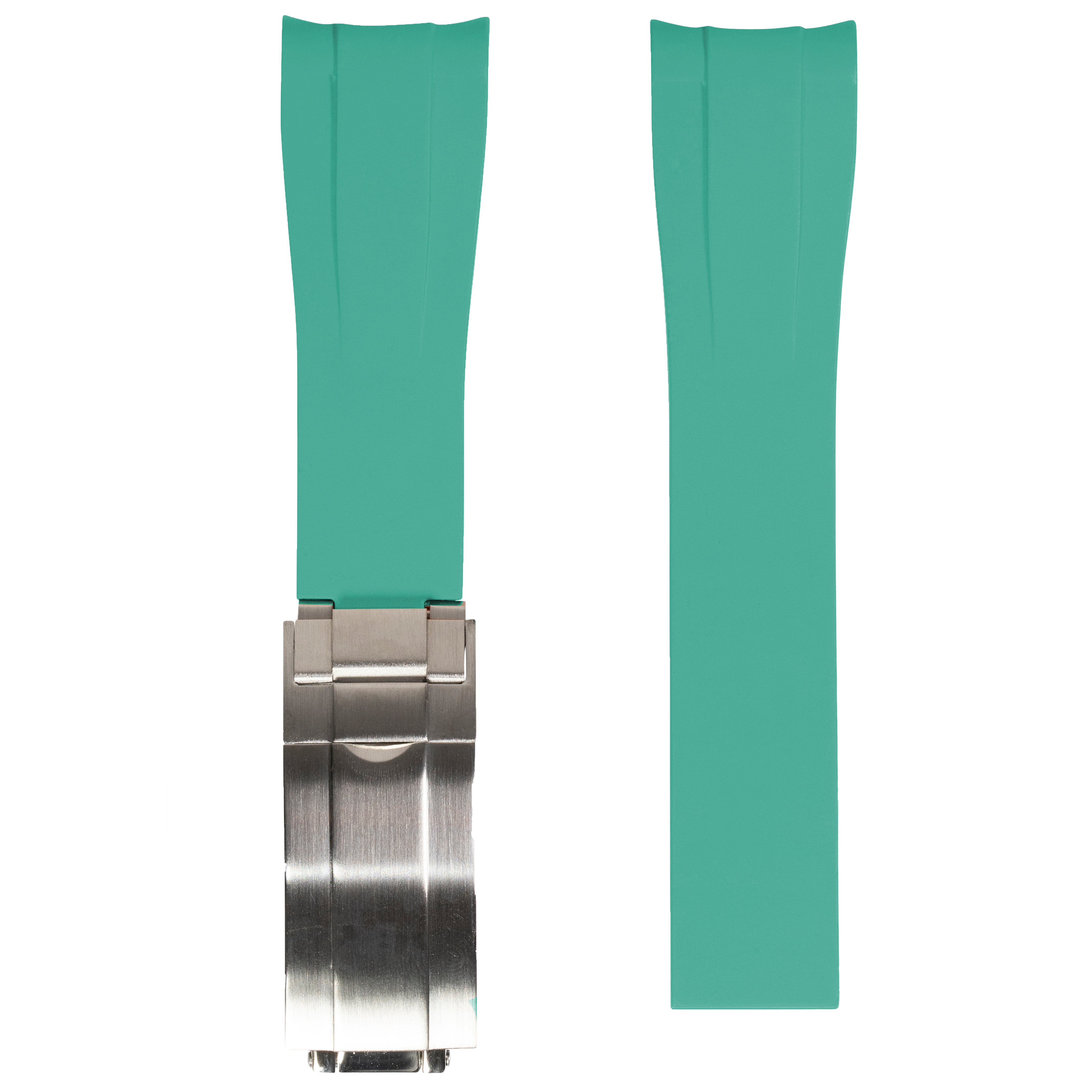 [Rolex Only] Vulcanised Rubber with Oyster Clasp  - Tiffany Blue