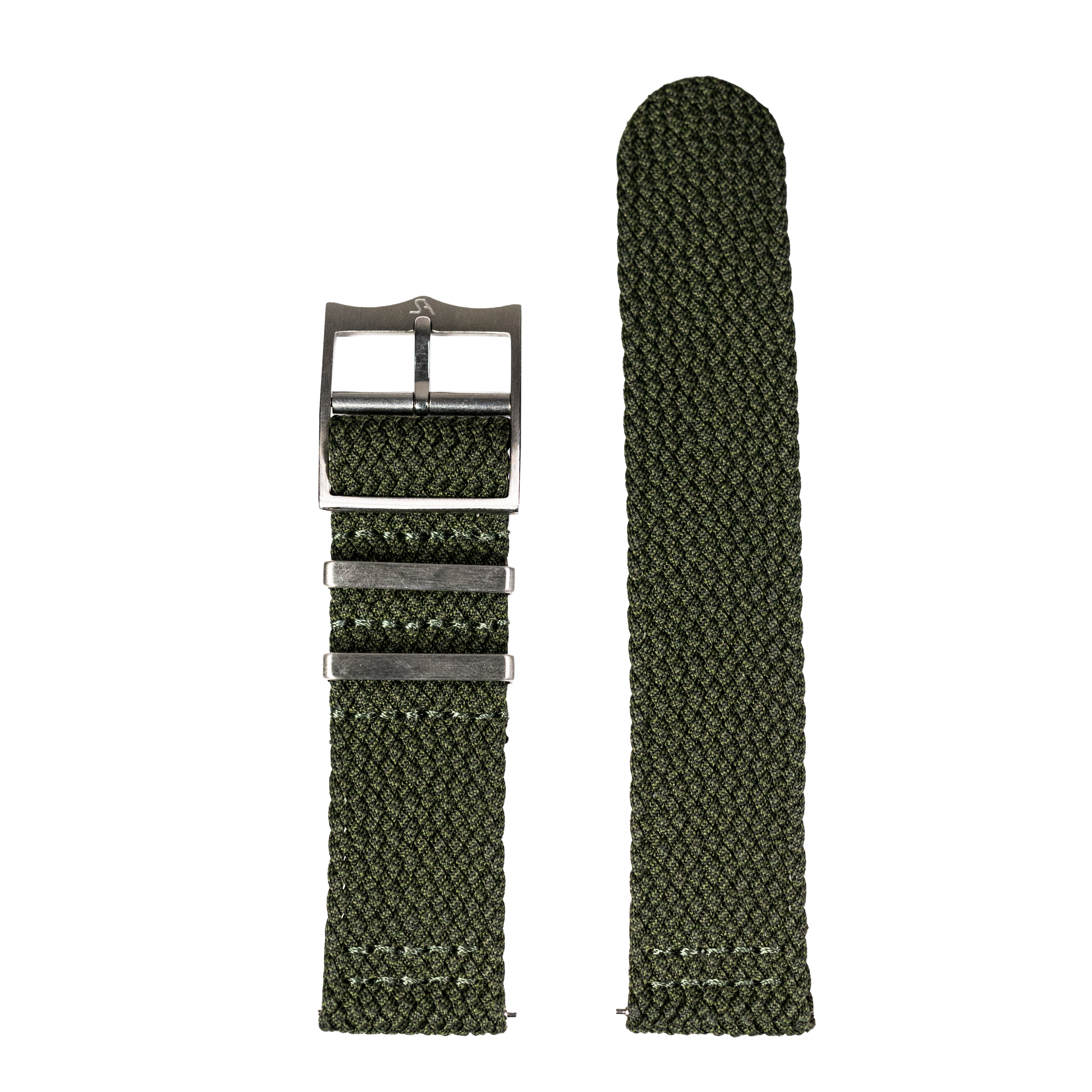 [Fitbit Versa 3 & 4/Sense 1 & 2] Perlon - Two Tone Army Green