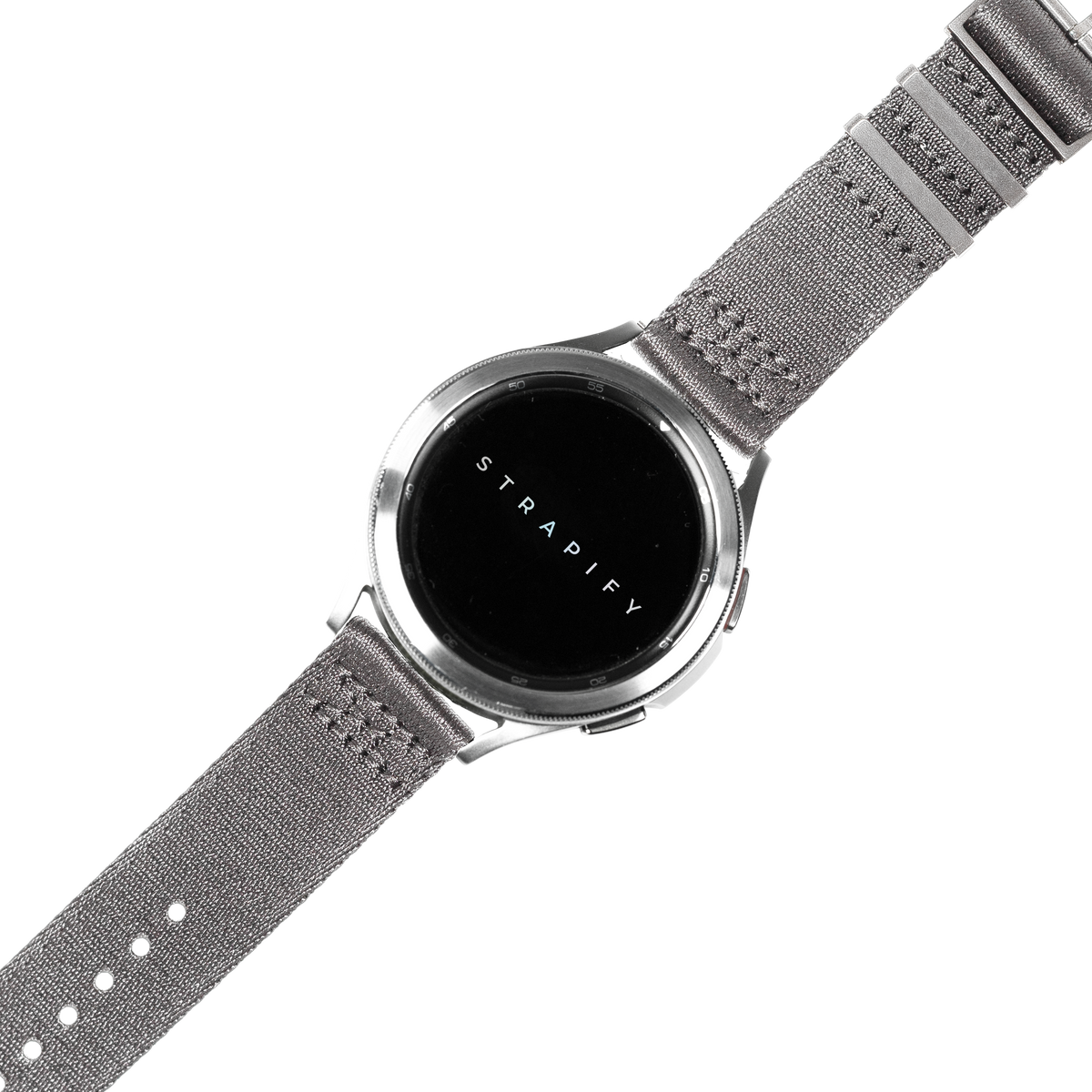 Grey ultra militex strap on smartwatch