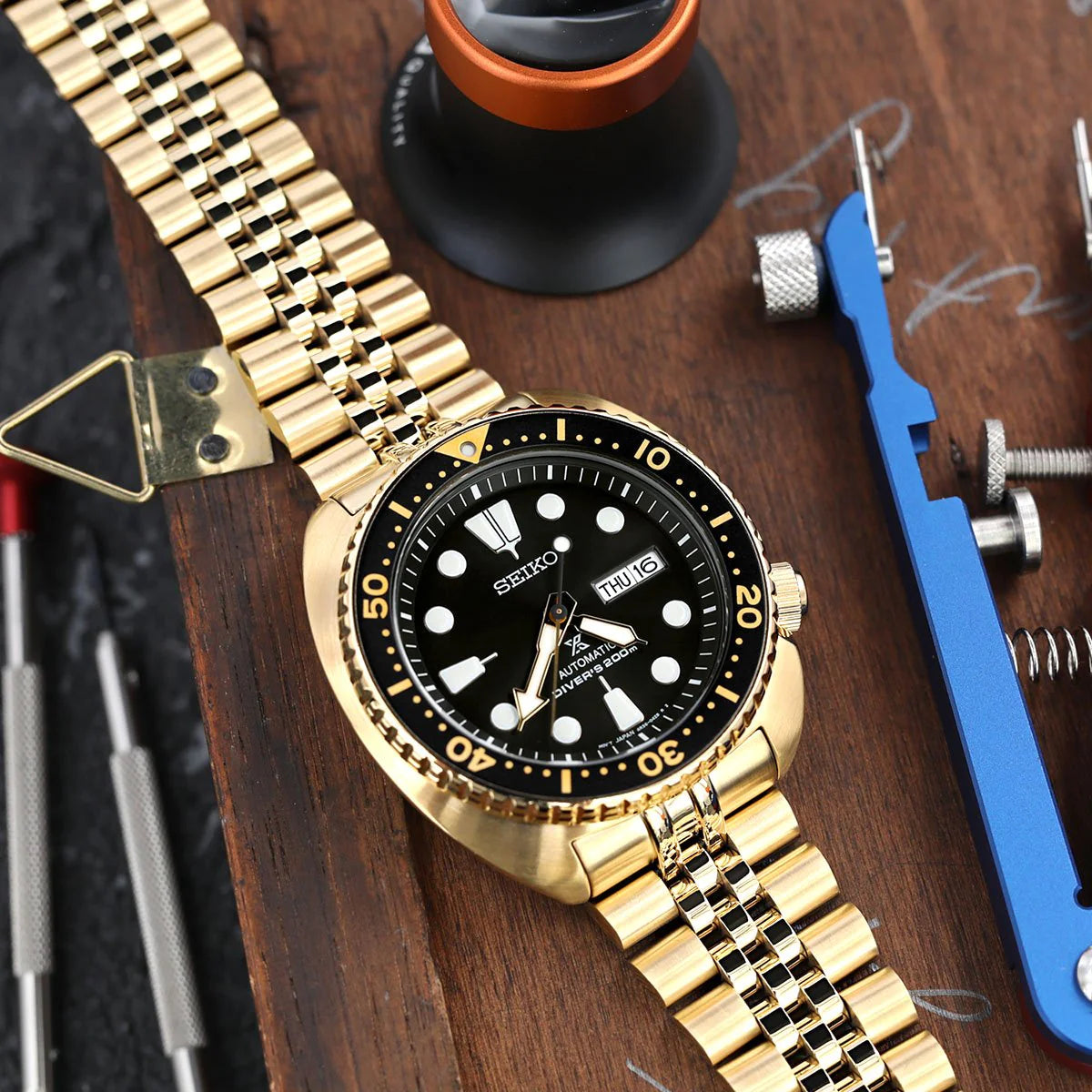 [STRAPCODE] Super-J Louis JUB Gold for Seiko Gold Turtle SRPC44