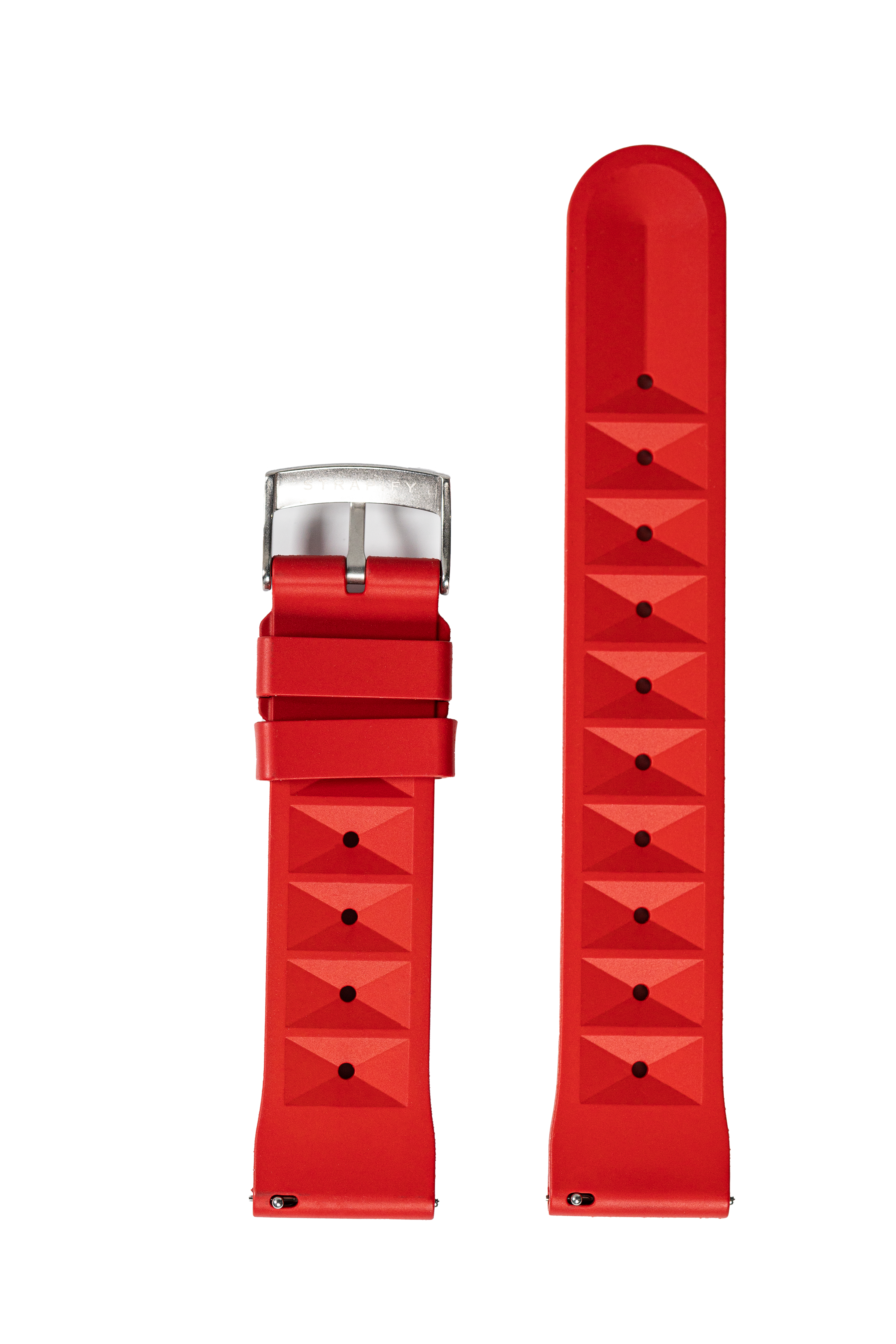 [Tissot Prx 40] King Waffle FKM Rubber - Red