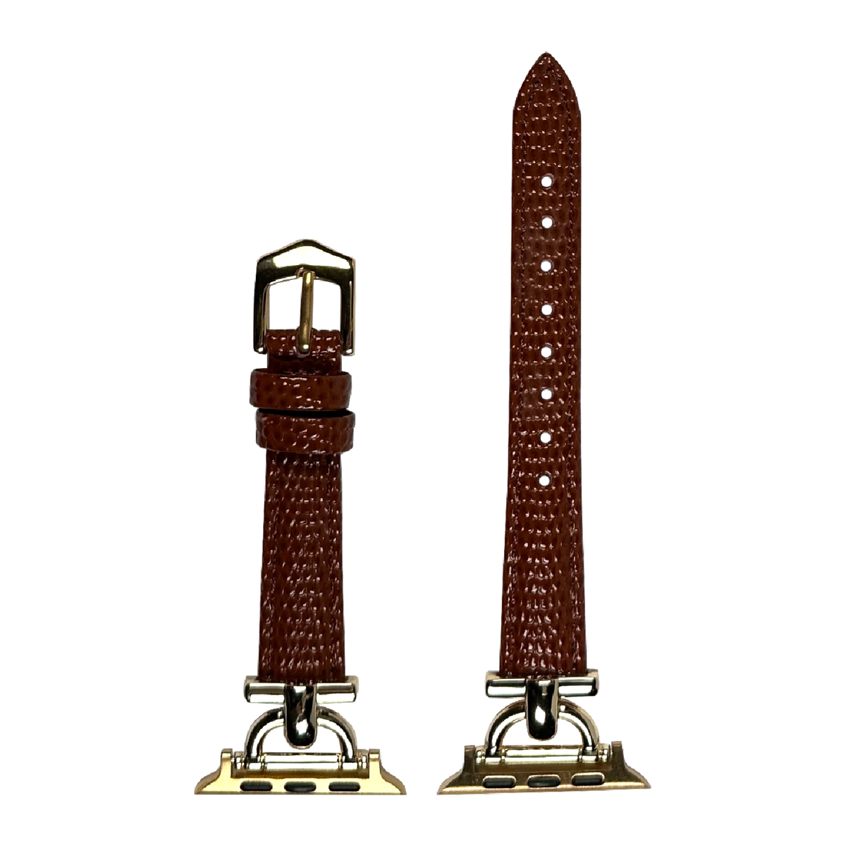 strapviz-pair:brown-lizard-gold