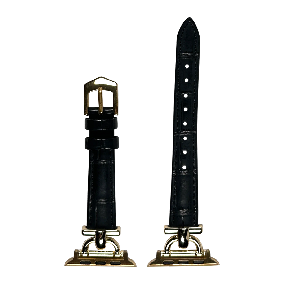 strapviz-pair:black-alligator-gold