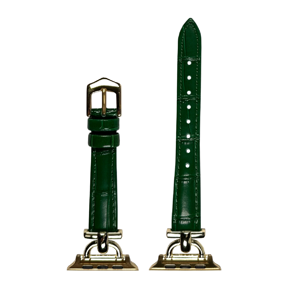 strapviz-pair:green-alligator-gold