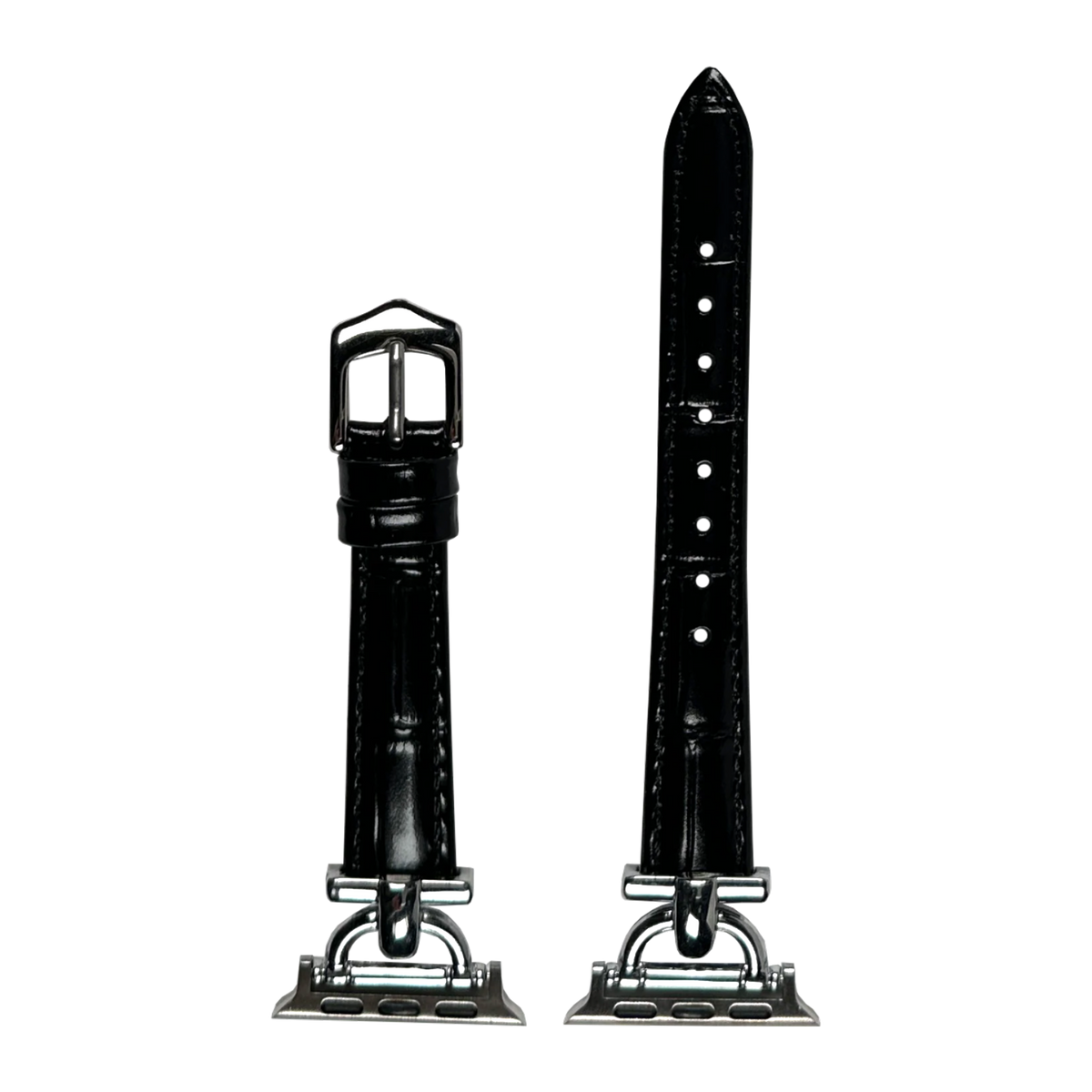 strapviz-pair:black-alligator-silver