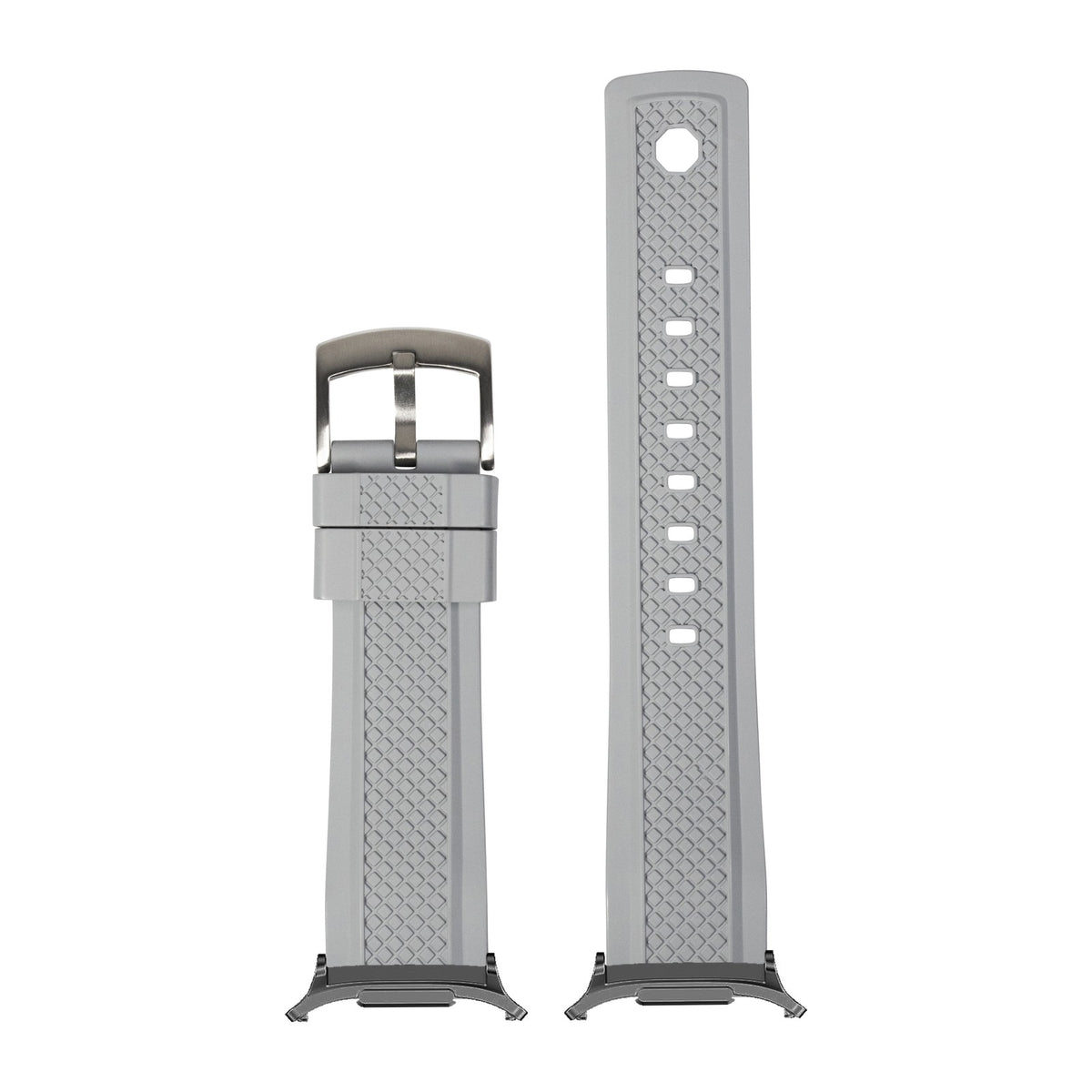 GridLock FKM Rubber - Grey for the Galaxy Watch 8, 9 and Ultra with Grey adapter fitted