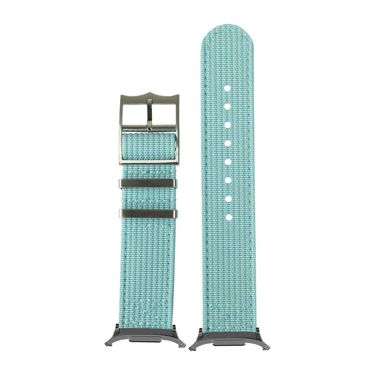 Alpha Militex - Tiffany Blue for the Galaxy Watch 8, 9 and Ultra with Grey adapter fitted
