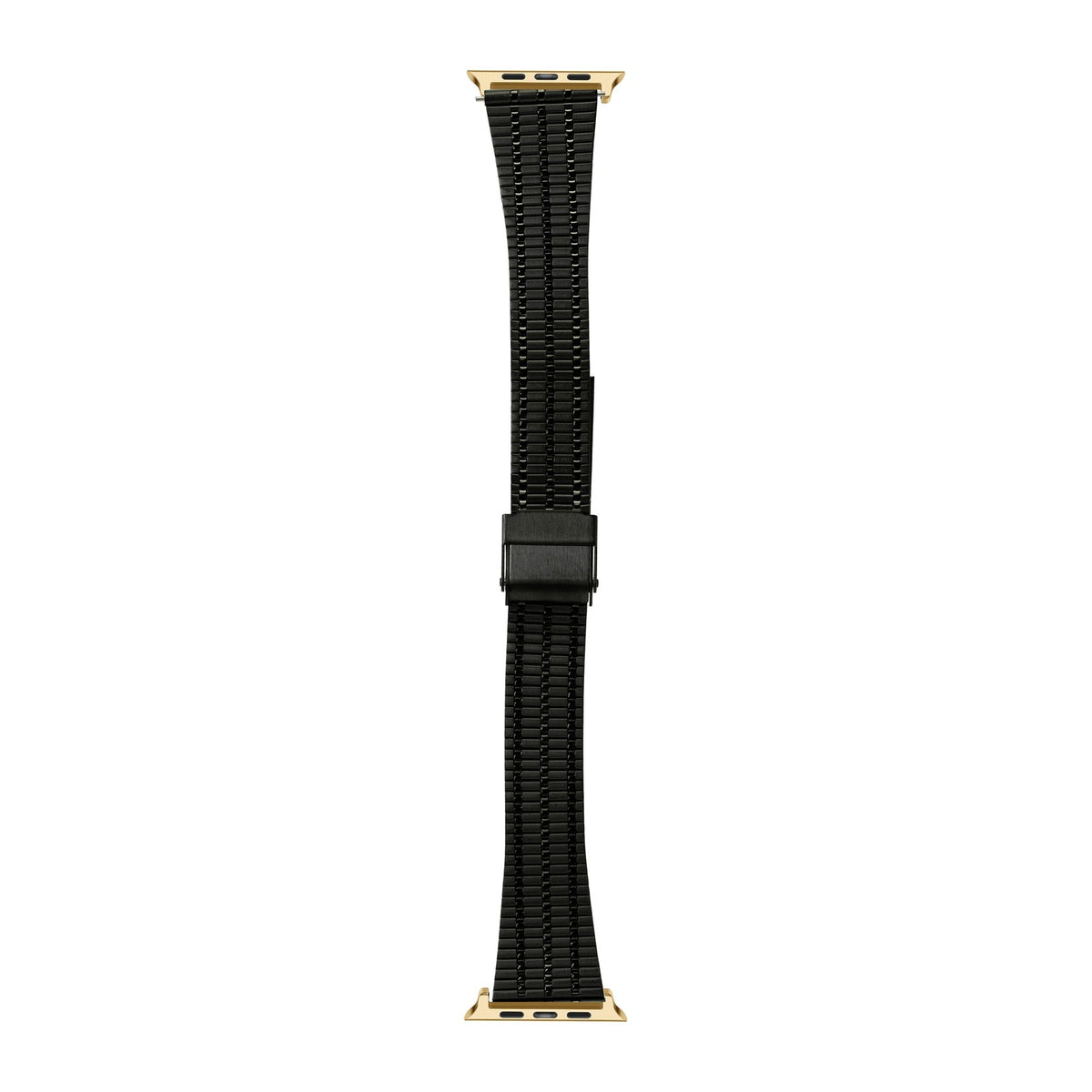 Vintage Tapered Bracelet Black Gold with Connecters - Spring Bar Type for Apple Watch