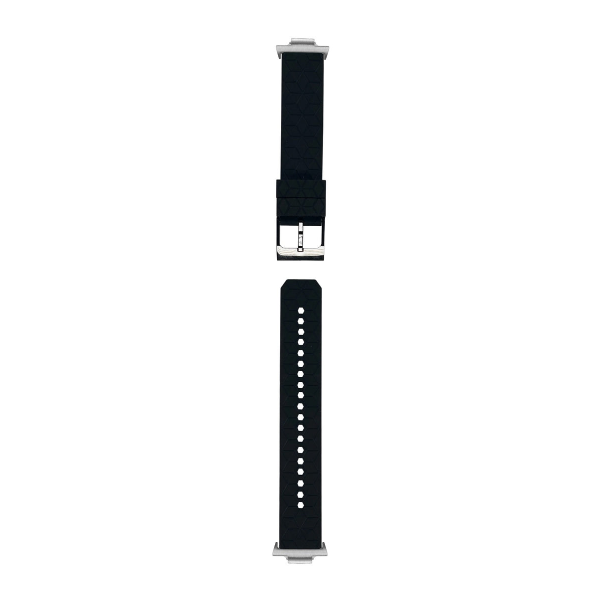 Prism Silicone [Black Hardware] Black Silver with Strap Adapter for Tissot PRX 40