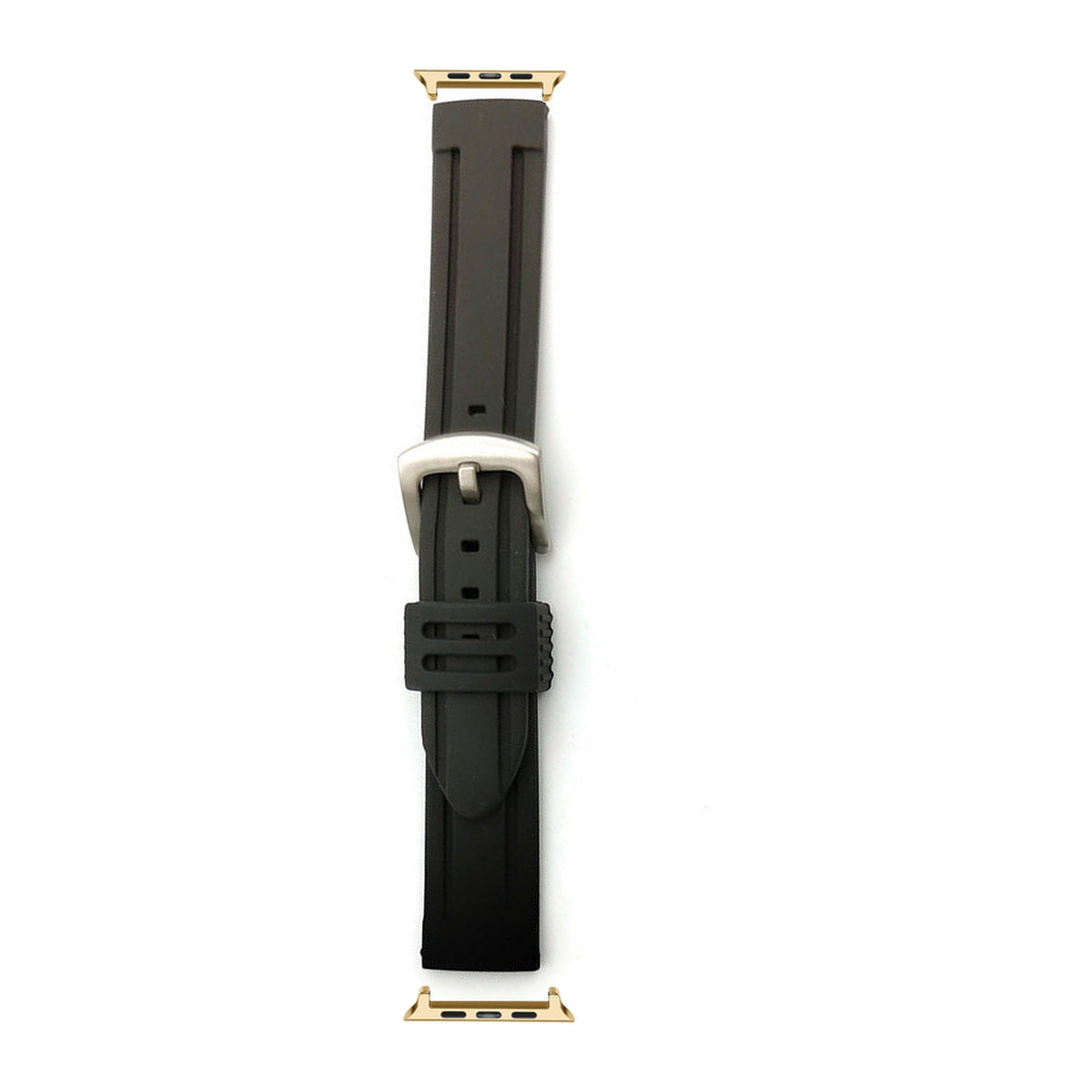 Navigator Silicone Strap Gold with Connecters - Spring Bar Type for Apple Watch