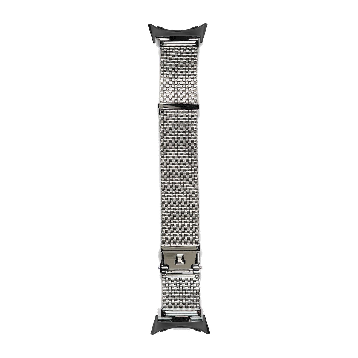 Wide Version Komfit "JB" Mesh Watch Bracelet Black with Straight Ends with Google Pixel Spring Bar Adapters - Wear Any 20mm Strap! for Pixel Watch 1-5 41mm