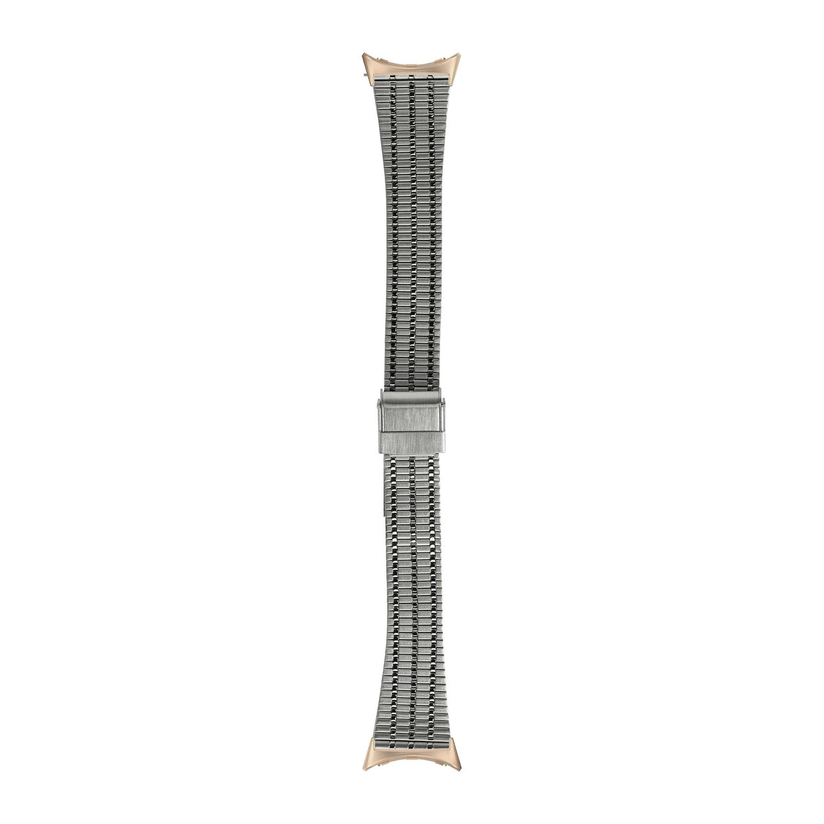 Vintage Tapered Bracelet Silver Rose Gold with Google Pixel Spring Bar Adapters - Wear Any 20mm Strap! for Pixel Watch 1-5 41mm