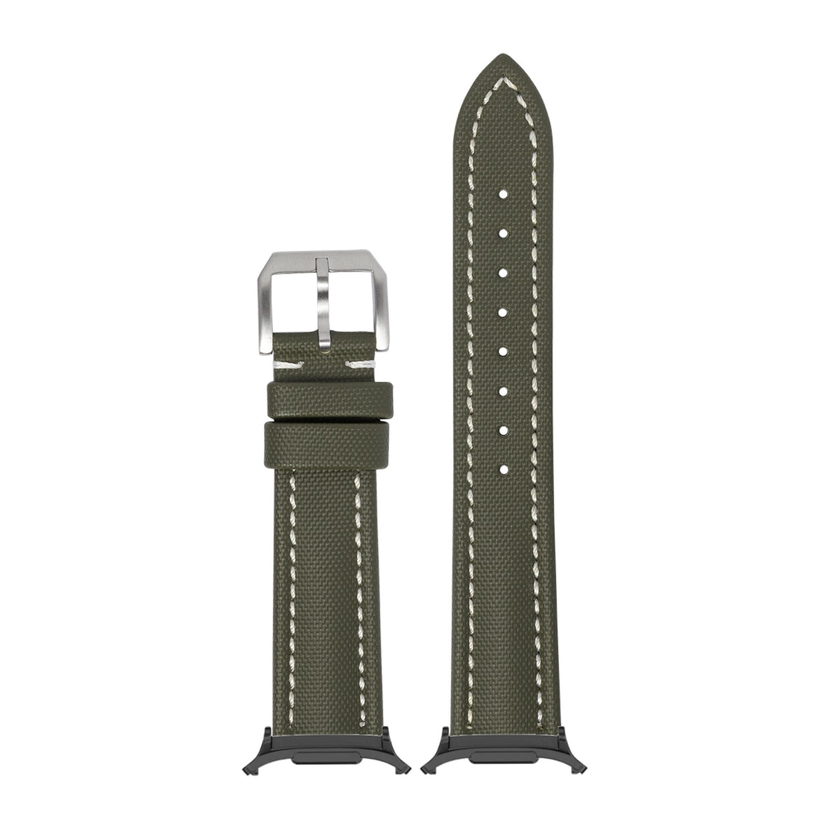 King Sailcloth - Army Green - Small/Medium for the Galaxy Watch 8, 9 and Ultra with adapter fitted