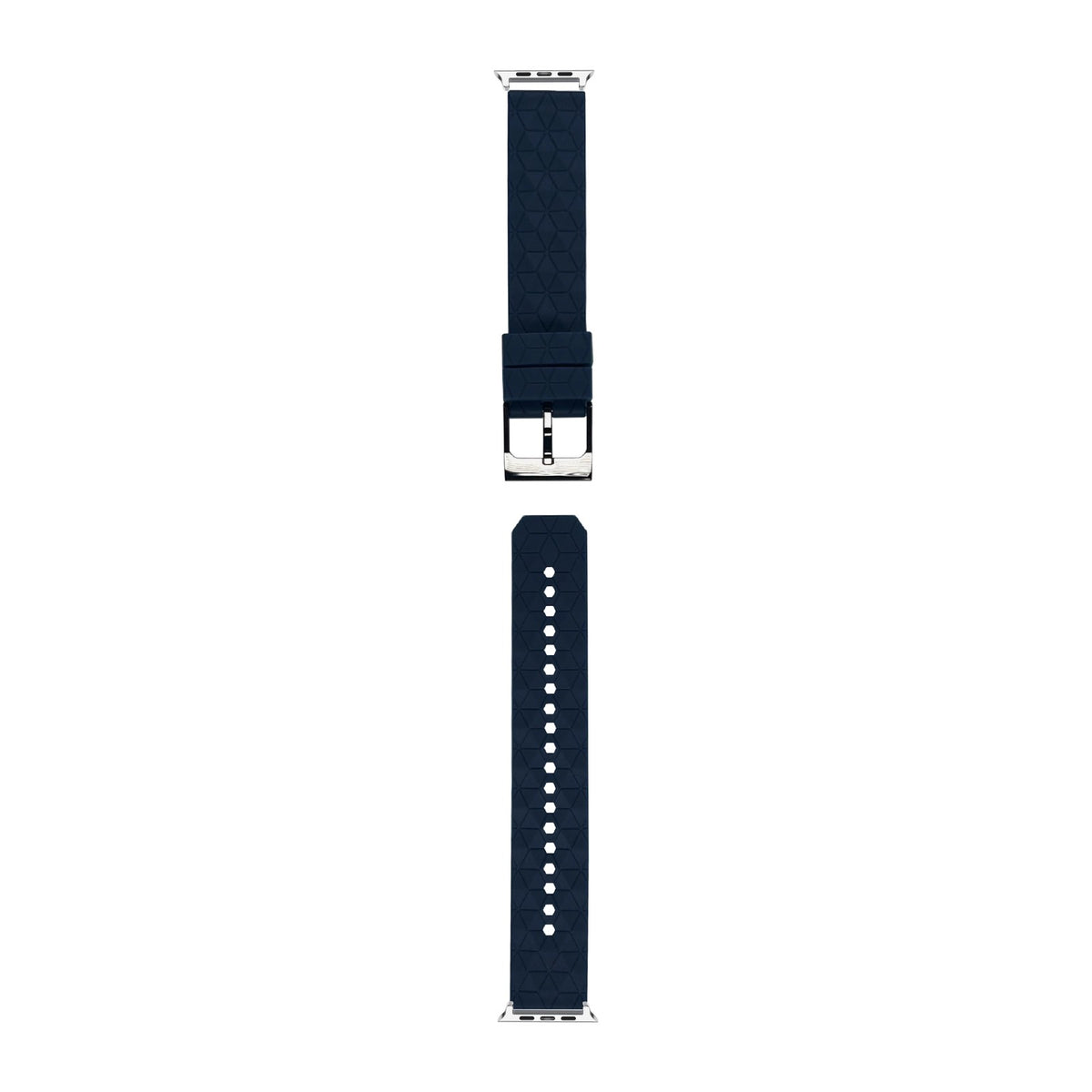 Prism Silicone [Black Hardware] Navy Blue Starlight with Connecters - Spring Bar Type for Apple Watch