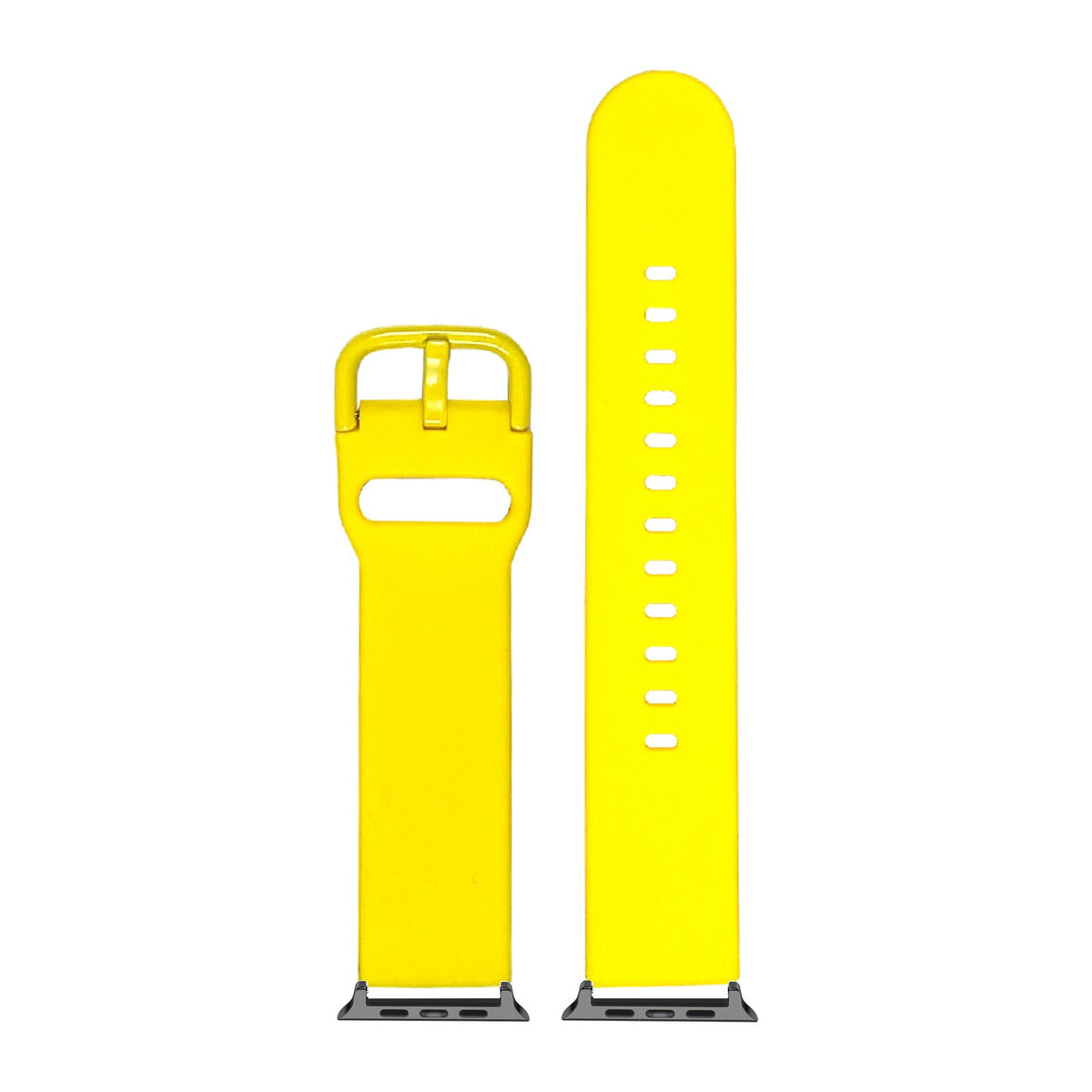 Flexi Silicone 6 Yellow Black with Connecters - Spring Bar Type for Apple Watch