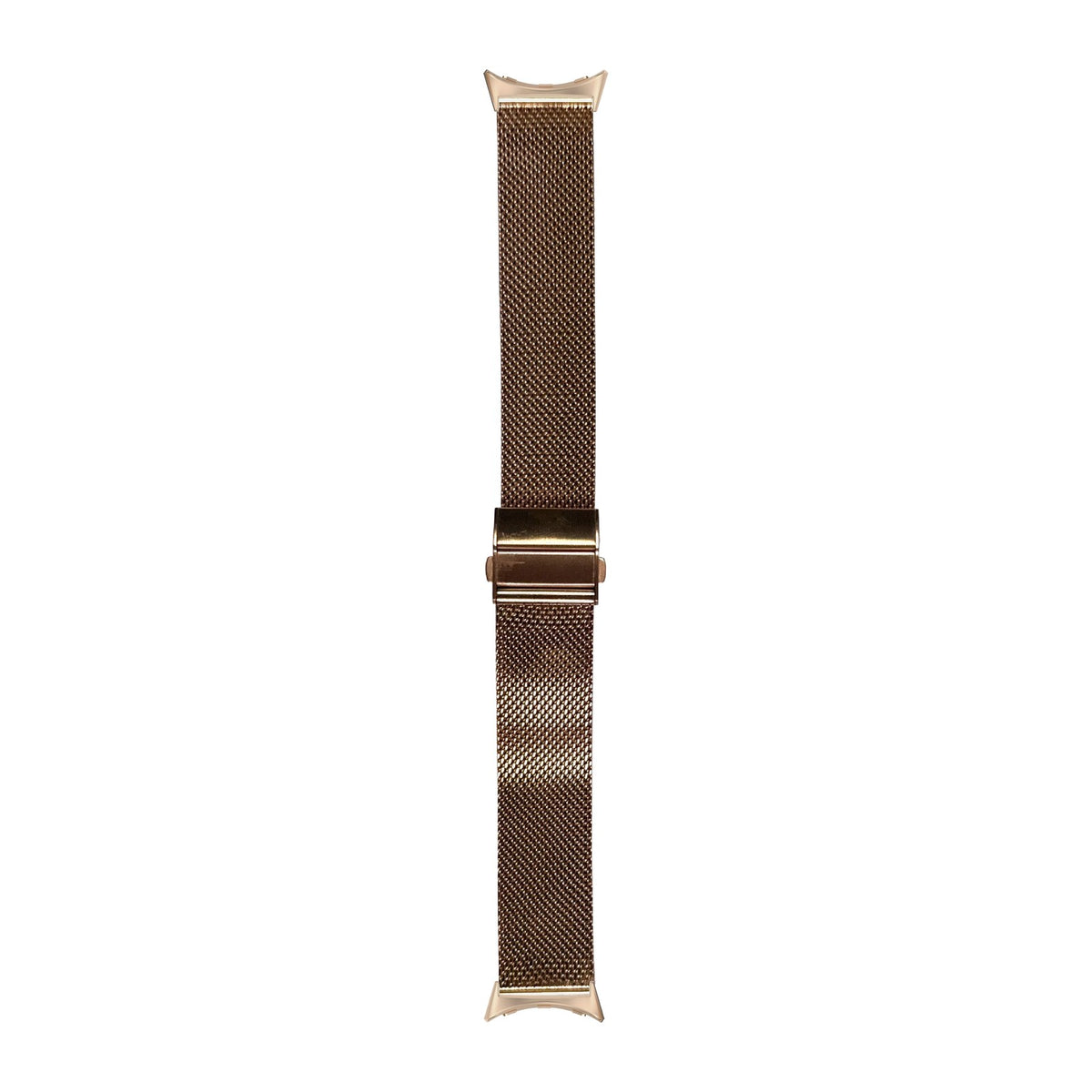 Milanese Rose Gold Rose Gold with Clasp with Google Pixel Spring Bar Adapters - Wear Any 20mm Strap! for Pixel Watch 1-5 41mm
