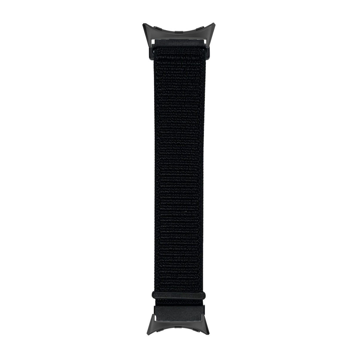Sports Loop (Velcro) Stealth Black Black with Google Pixel Spring Bar Adapters - Wear Any 20mm Strap! for Pixel Watch 3-5 45mm