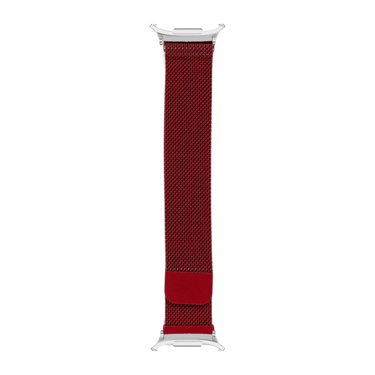 Milanese - Red Silver with Strap Adapter for Galaxy Watch 8-9/Ultra