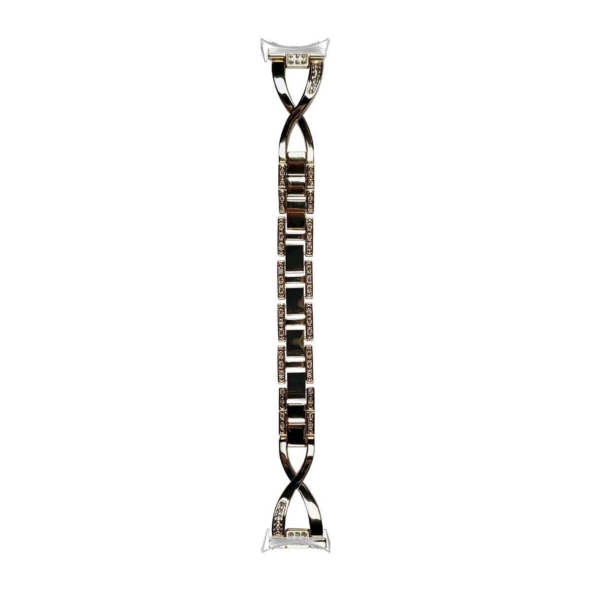 Helix Bracelet Gold Silver with Google Pixel Spring Bar Adapters - Wear Any 20mm Strap! for Pixel Watch 1-5 41mm