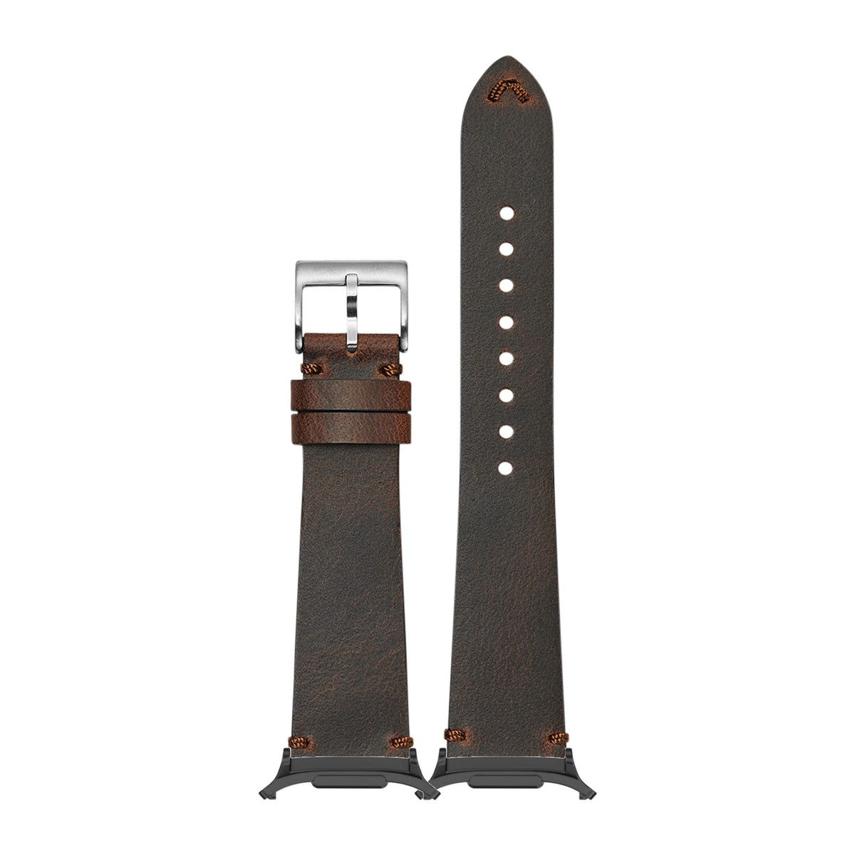 Vintage Crazy Horse Leather - Red for the Galaxy Watch 8, 9 and Ultra with adapter fitted