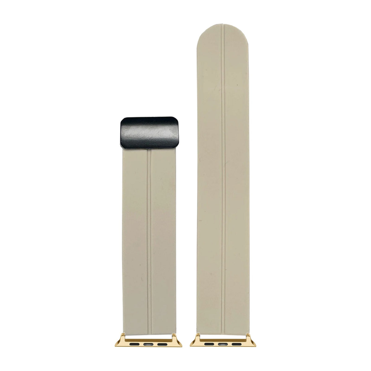 Silicone Sand Gold with Magnetic Clasp with Connecters - Spring Bar Type for Apple Watch