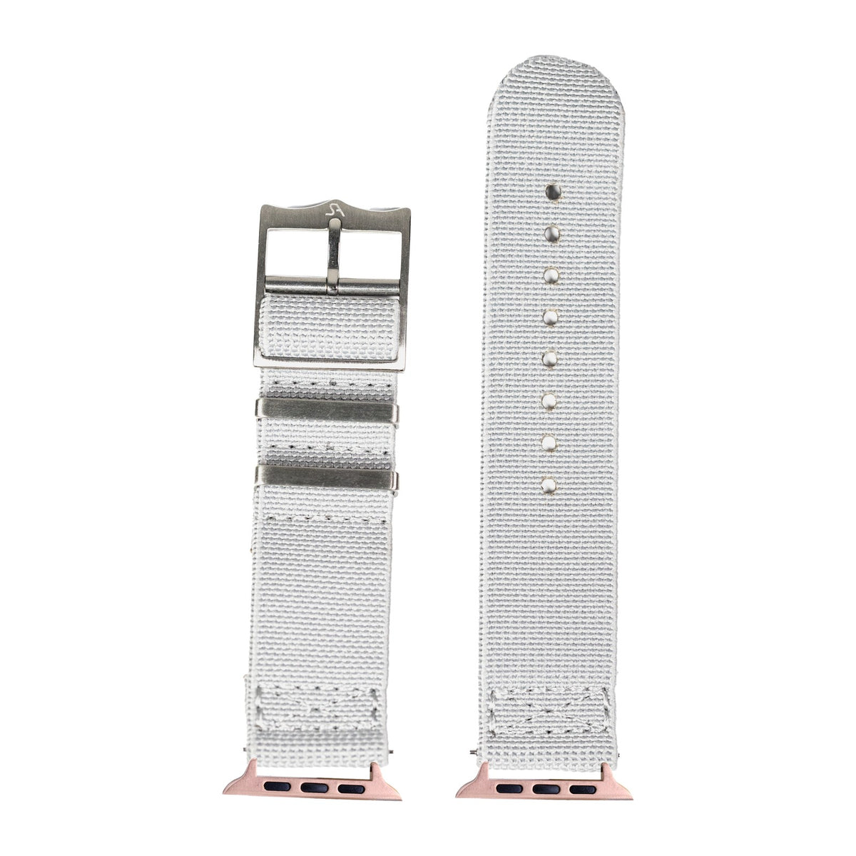 ElastoFlex - Grey Rose Gold with Connecters - Spring Bar Type for Apple Watch