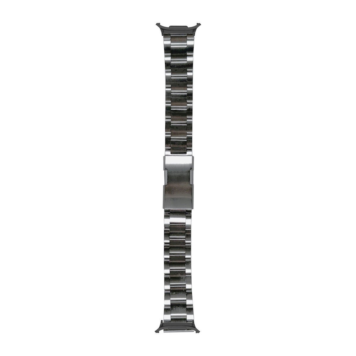 [Galaxy Watch 8-9/Ultra] Titanium Bracelet - Super-O2 (Pull-Twist) - Quick Release with Black adapters attached, flat lay
