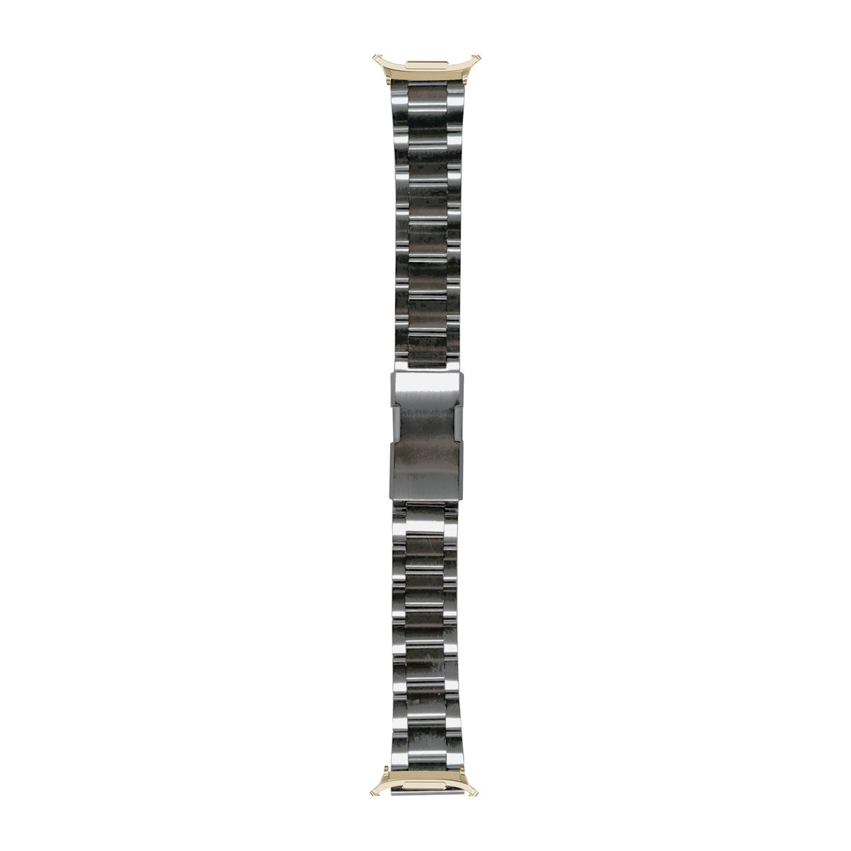[Galaxy Watch 8-9/Ultra] Titanium Bracelet - Super-O2 (Pull-Twist) - Quick Release with Champagne Gold adapters attached, flat lay