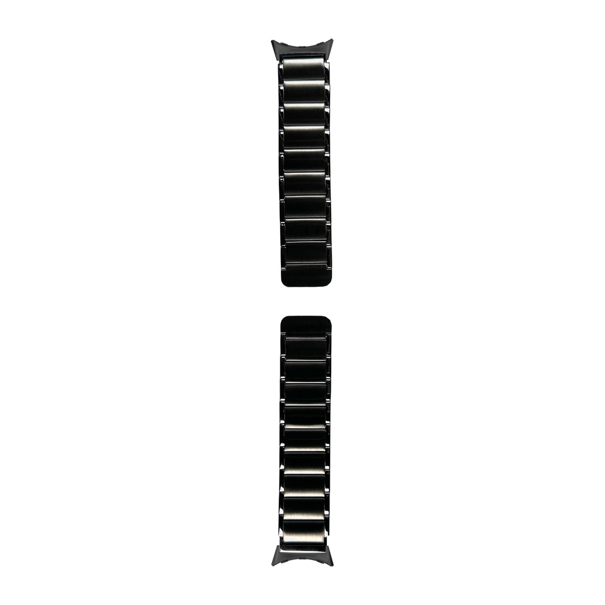 Magnetic Steel Bracelet Dark Grey Black with Google Pixel Spring Bar Adapters - Wear Any 20mm Strap! for Pixel Watch 3-5 45mm
