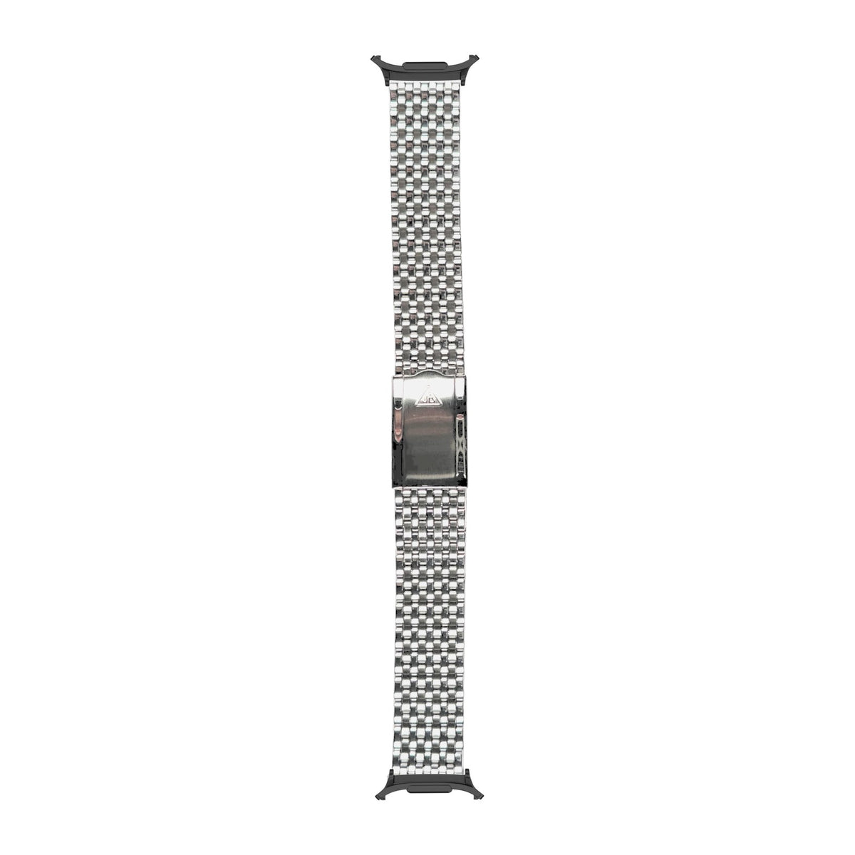 9-Row Beads of Rice Stainless Steel Watch Bracelet Black with Strap Adapter for Galaxy Watch 8-9/Ultra