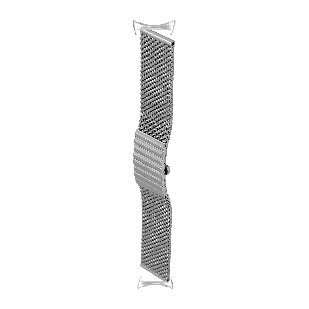 Milanese Link 2792 - Silver [Strap Thickness: 3.6mm] Silver with Google Pixel Spring Bar Adapters - Wear Any 20mm Strap! for Pixel Watch 1-5 41mm