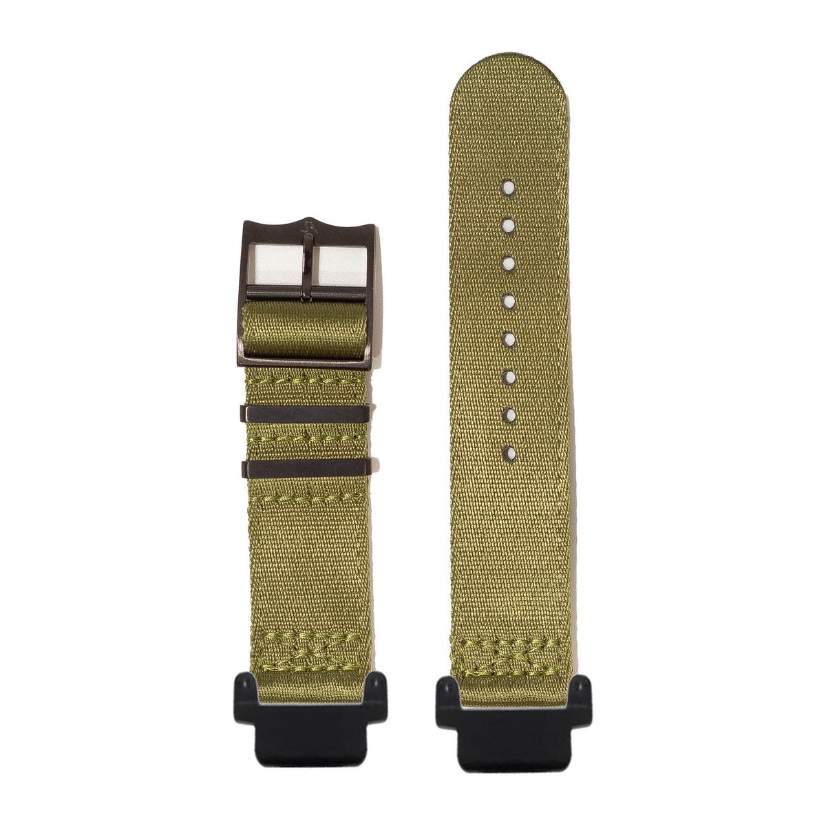 Ultra Militex - Army Green [Black Hardware] Black with Garmin Forerunner 220/ 230/ 235/ 620/ 630/ 735XT Strap Adapters for Garmin Forerunner 220/ 230/ 235/ 620/ 630/ 735XT