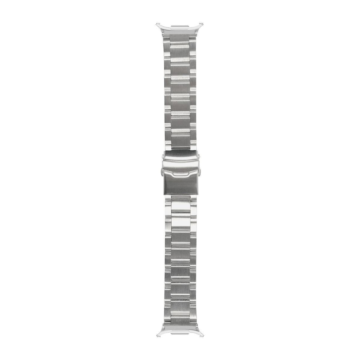 Steel Bracelet - Hex Link Silver Silver with Safety Deployant Clasp with Strap Adapter for Galaxy Watch 8-9/Ultra