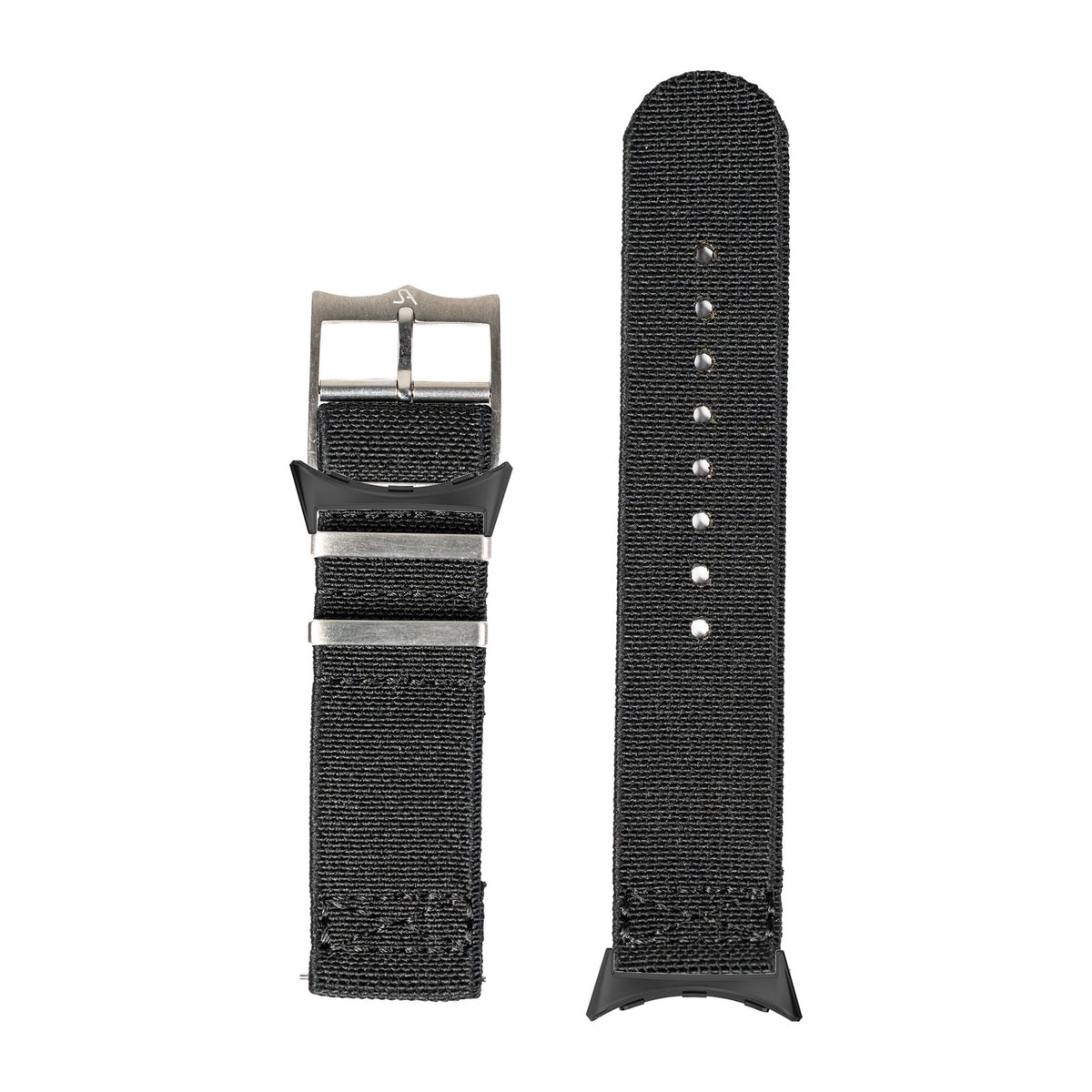 ElastoFlex - Black with Google Pixel Spring Bar Adapters - Wear Any 20mm Strap! for Pixel Watch 1-5 41mm