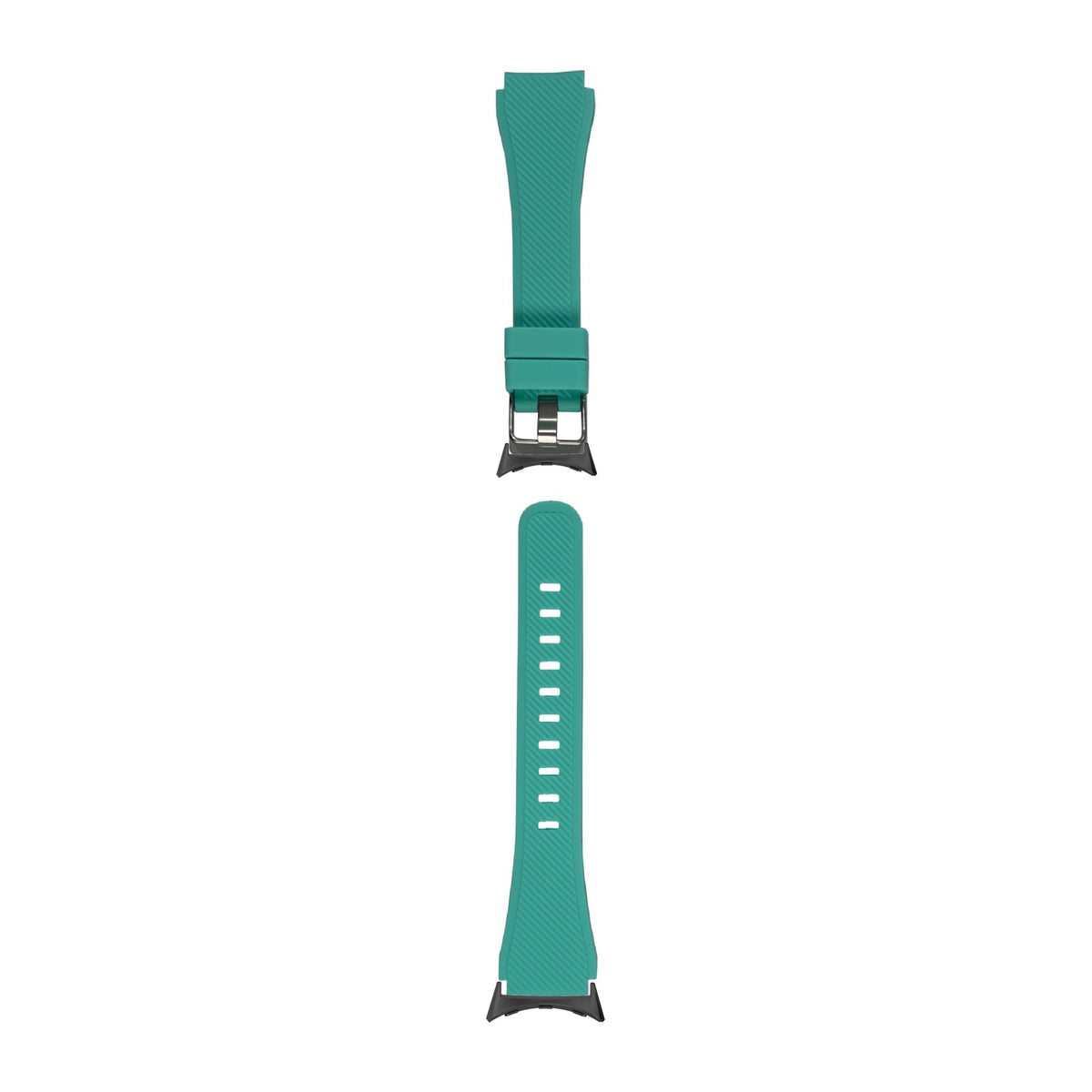 Flexi Silicone Teal Black with Google Pixel Spring Bar Adapters - Wear Any 20mm Strap! for Pixel Watch 1-5 41mm