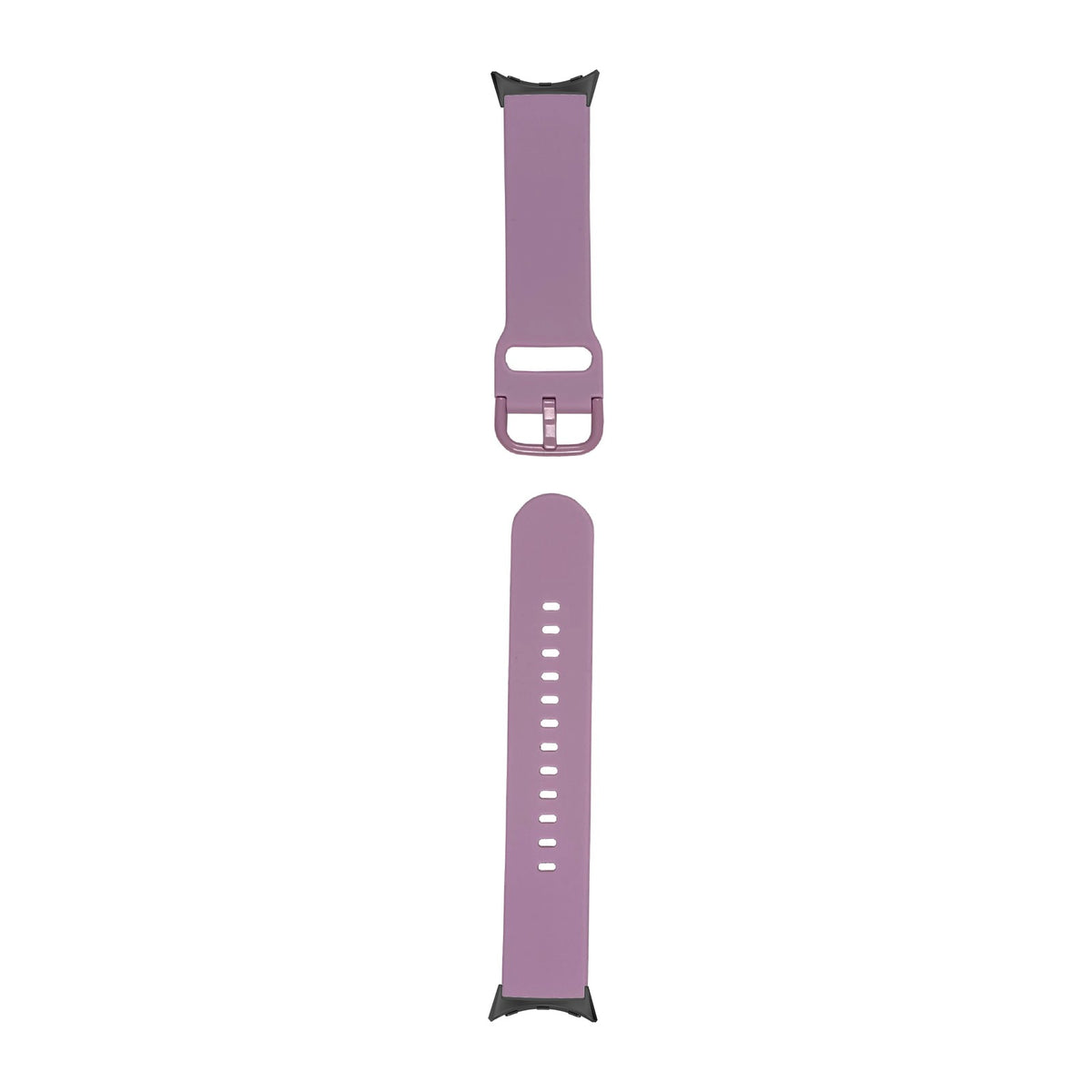 Flexi Silicone 6 Lavender Black with Google Pixel Spring Bar Adapters - Wear Any 20mm Strap! for Pixel Watch 1-5 41mm