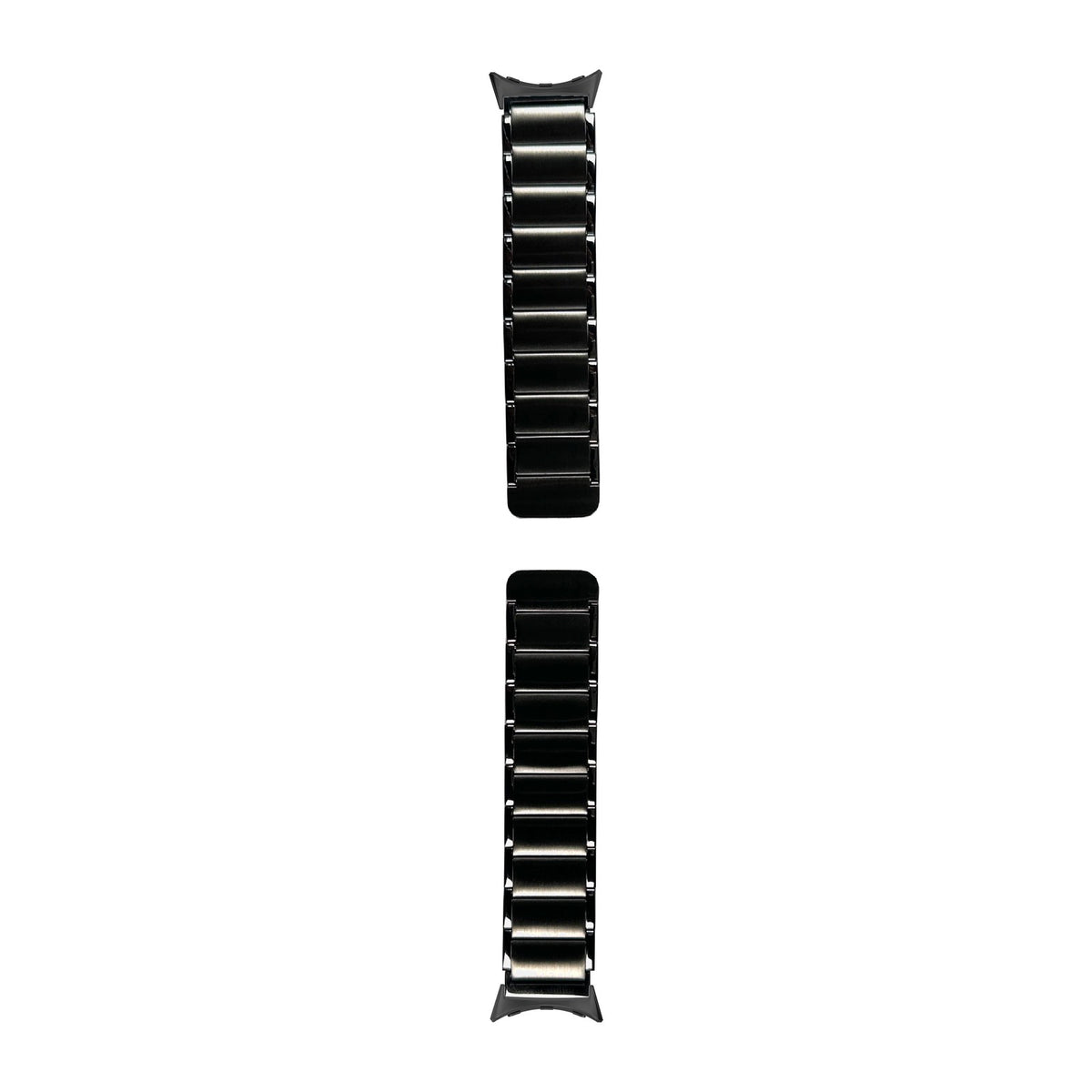 Magnetic Steel Bracelet Dark Grey Black with Google Pixel Spring Bar Adapters - Wear Any 20mm Strap! for Pixel Watch 3-5 45mm