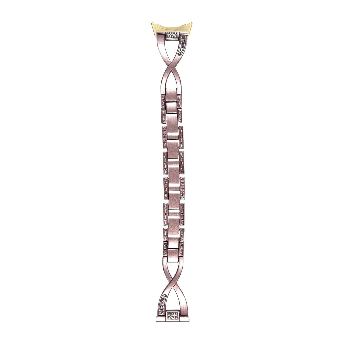 Helix Bracelet Rose Pink Gold with Google Pixel Spring Bar Adapters - Wear Any 20mm Strap! for Pixel Watch 3-5 45mm