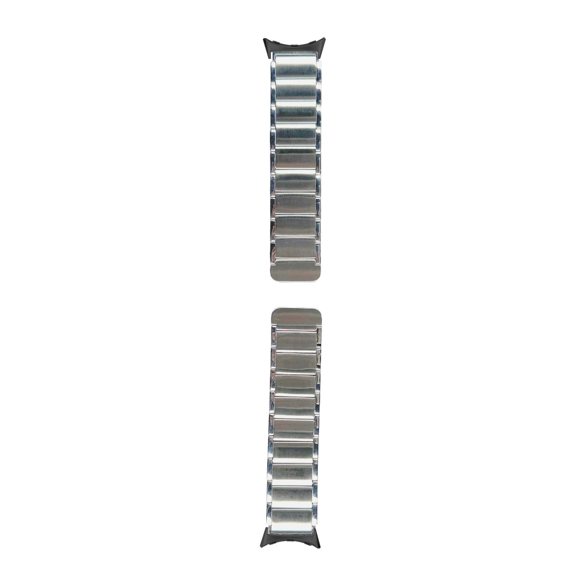 Magnetic Steel Bracelet Silver Black with Google Pixel Spring Bar Adapters - Wear Any 20mm Strap! for Pixel Watch 3-5 45mm